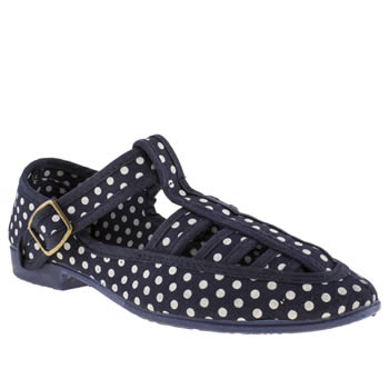 womens f troupe navy & white takako polka dot flat shoes womens f troupe navy & white takako polka dot flat shoes