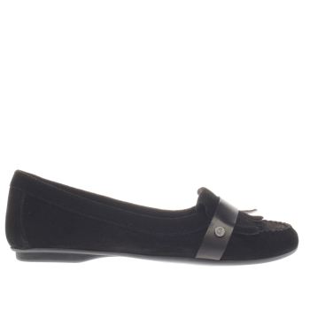 HUSH PUPPIES BLACK MESSITT ROBYN FLAT SHOES HUSH PUPPIES BLACK MESSITT ROBYN FLAT SHOES