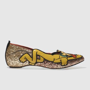 IRREGULAR CHOICE GOLD X DISNEY PLUTO FLAT SHOES IRREGULAR CHOICE GOLD X DISNEY PLUTO FLAT SHOES