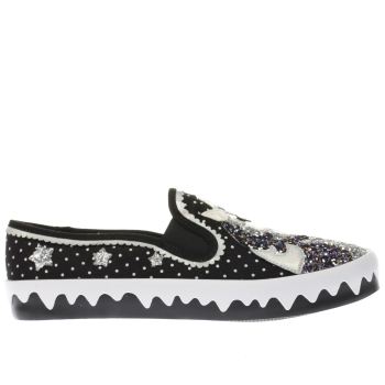 IRREGULAR CHOICE BLACK & WHITE MISTY REINS FLAT SHOES IRREGULAR CHOICE BLACK & WHITE MISTY REINS FLAT SHOES