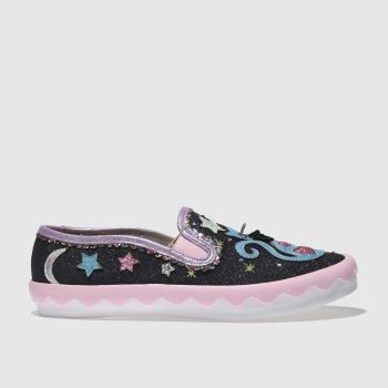 IRREGULAR CHOICE BLACK & PINK PRETTY KITTY FLAT SHOES IRREGULAR CHOICE BLACK & PINK PRETTY KITTY FLAT SHOES