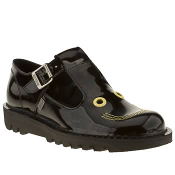 womens kickers black kick smiley patent flat shoes womens kickers black kick smiley patent flat shoes