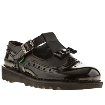 womens kickers black bow brogue flat shoes womens kickers black bow brogue flat shoes