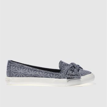 ROCKET DOG NAVY & WHITE CLARITA TIZER FLAT SHOES ROCKET DOG NAVY & WHITE CLARITA TIZER FLAT SHOES