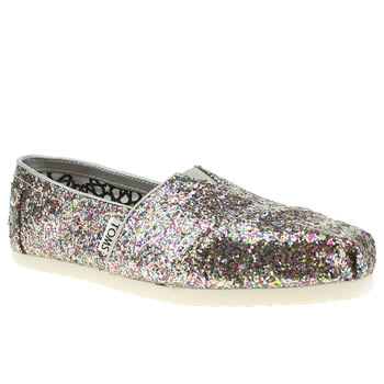 womens toms multi classic ii glitter flat shoes womens toms multi classic ii glitter flat shoes