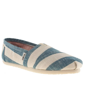 womens toms white & pl blue classic seasonal flat shoes womens toms white & pl blue classic seasonal flat shoes