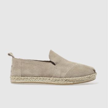 TOMS BEIGE DECONSTRUCTED ALPARGATA FLAT SHOES TOMS BEIGE DECONSTRUCTED ALPARGATA FLAT SHOES
