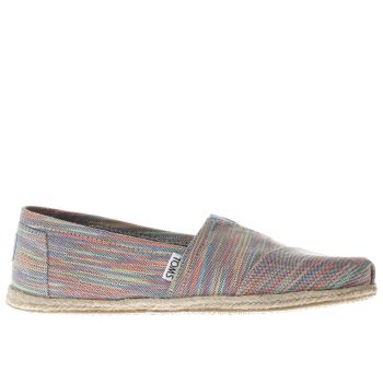 TOMS PINK & GREEN ALPARGATA SPACE DYE FLAT SHOES TOMS PINK & GREEN ALPARGATA SPACE DYE FLAT SHOES