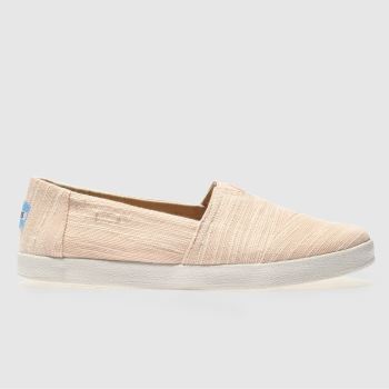 TOMS PALE PINK AVALON FLAT SHOES TOMS PALE PINK AVALON FLAT SHOES