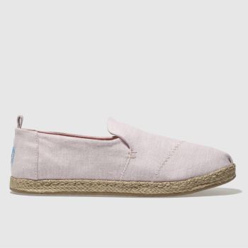 TOMS PALE PINK DECONSTRUCTED ALPARGATA FLAT SHOES TOMS PALE PINK DECONSTRUCTED ALPARGATA FLAT SHOES