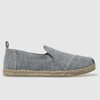 TOMS BLUE DECONSTRUCTED ALPARGATA FLAT SHOES TOMS BLUE DECONSTRUCTED ALPARGATA FLAT SHOES