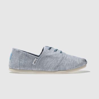 TOMS BLUE HERMOSA FLAT SHOES TOMS BLUE HERMOSA FLAT SHOES