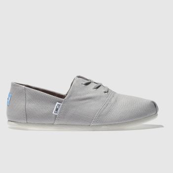 TOMS LIGHT GREY HERMOSA FLAT SHOES TOMS LIGHT GREY HERMOSA FLAT SHOES