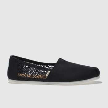toms black classic hemp crochet flat shoes toms black classic hemp crochet flat shoes