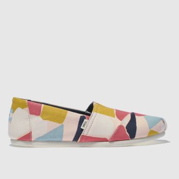 TOMS PINK & BLUE ALPARGATA VENICE FLAT SHOES TOMS PINK & BLUE ALPARGATA VENICE FLAT SHOES