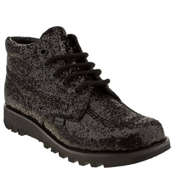 womens kickers black kick hi ii glitter boots womens kickers black kick hi ii glitter boots