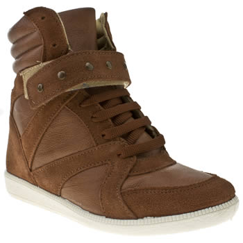 womens schuh tan claude studded wedge sneaker boots womens schuh tan claude studded wedge sneaker boots