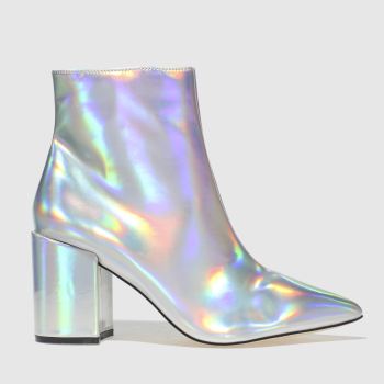SCHUH SILVER ON POINT BOOTS SCHUH SILVER ON POINT BOOTS