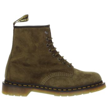 DR MARTENS KHAKI 1460 8 EYE BOOTS DR MARTENS KHAKI 1460 8 EYE BOOTS