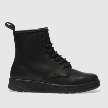 DR MARTENS BLACK NEWTON MONO 8 EYE BOOT BOOTS DR MARTENS BLACK NEWTON MONO 8 EYE BOOT BOOTS