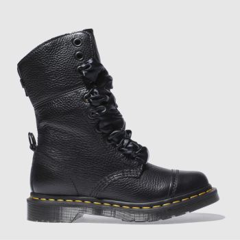 DR MARTENS BLACK AIMILITA FL 9 TIE CAP BOOT BOOTS DR MARTENS BLACK AIMILITA FL 9 TIE CAP BOOT BOOTS