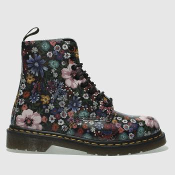 DR MARTENS BLACK & PINK PASCAL WANDERLUST BOOTS DR MARTENS BLACK & PINK PASCAL WANDERLUST BOOTS