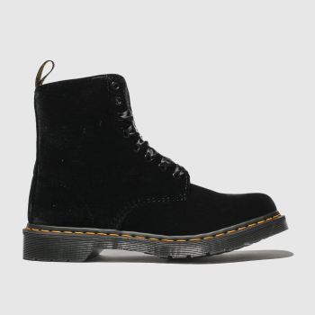 DR MARTENS BLACK 1460 PASCAL VELVET BOOTS DR MARTENS BLACK 1460 PASCAL VELVET BOOTS
