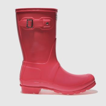 HUNTER PINK ORIGINAL SHORT GLOSS BOOTS HUNTER PINK ORIGINAL SHORT GLOSS BOOTS