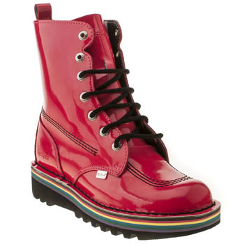 womens kickers pink kick so hi patent boots womens kickers pink kick so hi patent boots