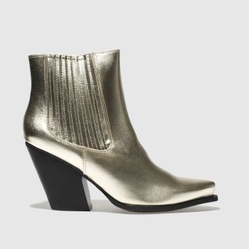 MISSGUIDED GOLD WESTERN ANKLE BOOTS MISSGUIDED GOLD WESTERN ANKLE BOOTS