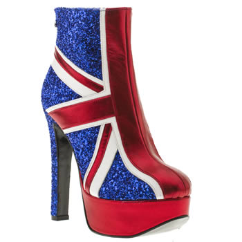 womens red or dead navy & red dazzle glitter boots womens red or dead navy & red dazzle glitter boots