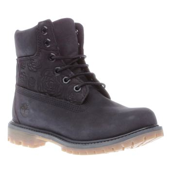 TIMBERLAND NAVY 6 INCH PREMIUM EMBOSSED ROSES BOOTS TIMBERLAND NAVY 6 INCH PREMIUM EMBOSSED ROSES BOOTS
