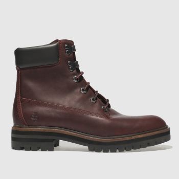 TIMBERLAND BURGUNDY LONDON SQUARE 6" BOOTS TIMBERLAND BURGUNDY LONDON SQUARE 6" BOOTS