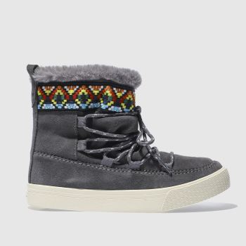 TOMS DARK GREY ALPINE BOOT BOOTS TOMS DARK GREY ALPINE BOOT BOOTS