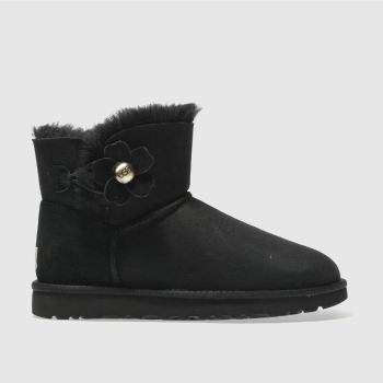 UGG BLACK MINI BAILEY BUTTON POPPY BOOTS UGG BLACK MINI BAILEY BUTTON POPPY BOOTS