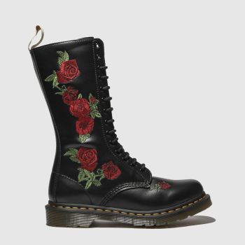 DR MARTENS BLACK & RED 1914 VEGAN VONDA BOOTS DR MARTENS BLACK & RED 1914 VEGAN VONDA BOOTS