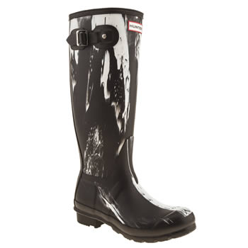 womens hunter black & white original nightfall boots womens hunter black & white original nightfall boots