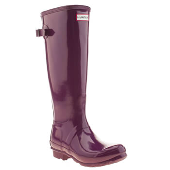 womens hunter purple original back adjust gloss boots womens hunter purple original back adjust gloss boots