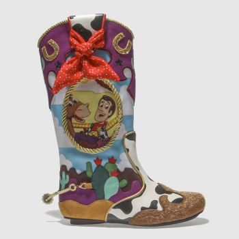 IRREGULAR CHOICE BLUE & YELLOW RIDE LIKE THE WIND BOOTS IRREGULAR CHOICE BLUE & YELLOW RIDE LIKE THE WIND BOOTS