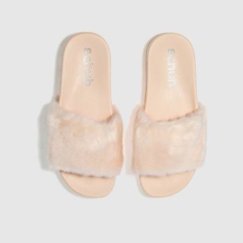 SCHUH PALE PINK BLURRY SLIDER SANDALS SCHUH PALE PINK BLURRY SLIDER SANDALS