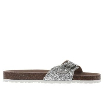 SCHUH SILVER CORNWALL SANDALS SCHUH SILVER CORNWALL SANDALS