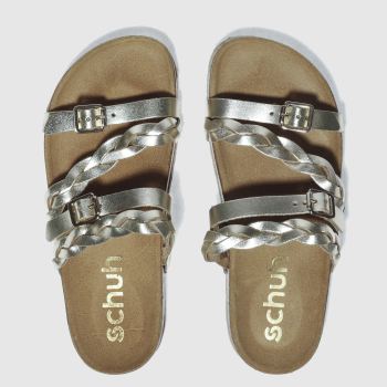 SCHUH GOLD ZODIAC SANDALS SCHUH GOLD ZODIAC SANDALS