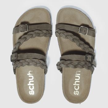 SCHUH KHAKI ZODIAC SANDALS SCHUH KHAKI ZODIAC SANDALS
