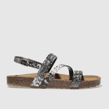 SCHUH BLACK & WHITE CYCLONE SANDALS SCHUH BLACK & WHITE CYCLONE SANDALS