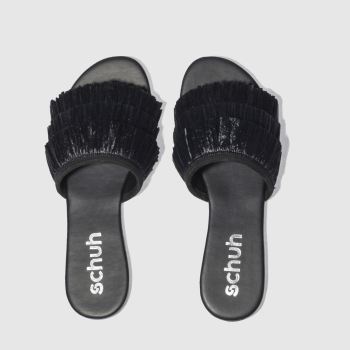 SCHUH BLACK CALYPSO SANDALS SCHUH BLACK CALYPSO SANDALS