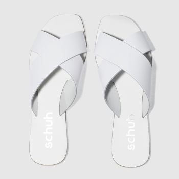SCHUH WHITE SEVILLE SANDALS SCHUH WHITE SEVILLE SANDALS