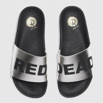 RED OR DEAD GOLD RED VELVET SANDALS RED OR DEAD GOLD RED VELVET SANDALS