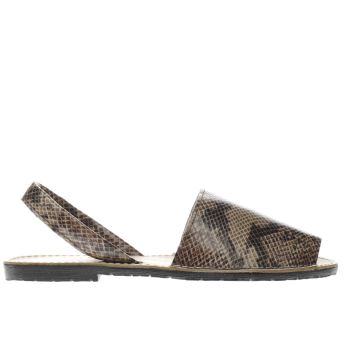 SCHUH BEIGE & BROWN BARCELONA SNAKE SANDALS SCHUH BEIGE & BROWN BARCELONA SNAKE SANDALS