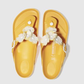 BIRKENSTOCK YELLOW GIZEH FLOWER EVA SANDALS BIRKENSTOCK YELLOW GIZEH FLOWER EVA SANDALS