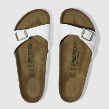 BIRKENSTOCK WHITE MADRID PATENT SANDALS BIRKENSTOCK WHITE MADRID PATENT SANDALS